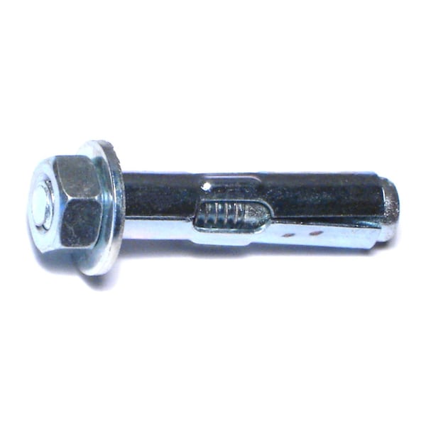 Red Head Sleeve Anchor, 5/16" Dia., 11/2" L, Steel Zinc Plated, 100 PK